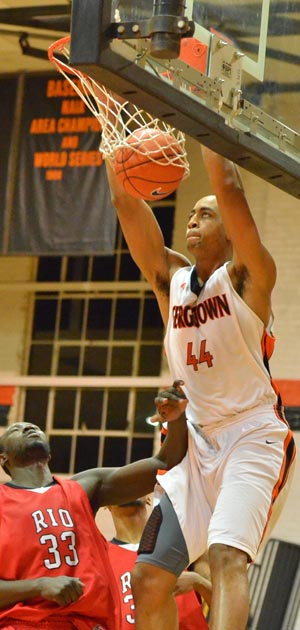 Maurice Pearson's double-double led the Tigers over WVT. Photo by Richard Davis