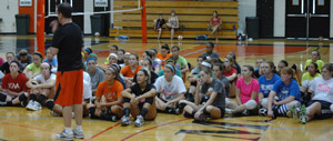 GC volleyball recently held its junior high, high school and elite camps in Davis-Reid Alumni Gym and the Rec.