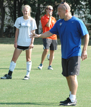 Former GC assistant coach Adrian Parrish directing women's soccer camp Friday and Saturday.