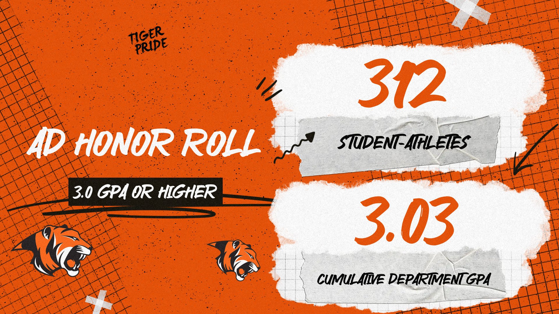 312 Tigers Named to Spring 2026 AD Honor Roll