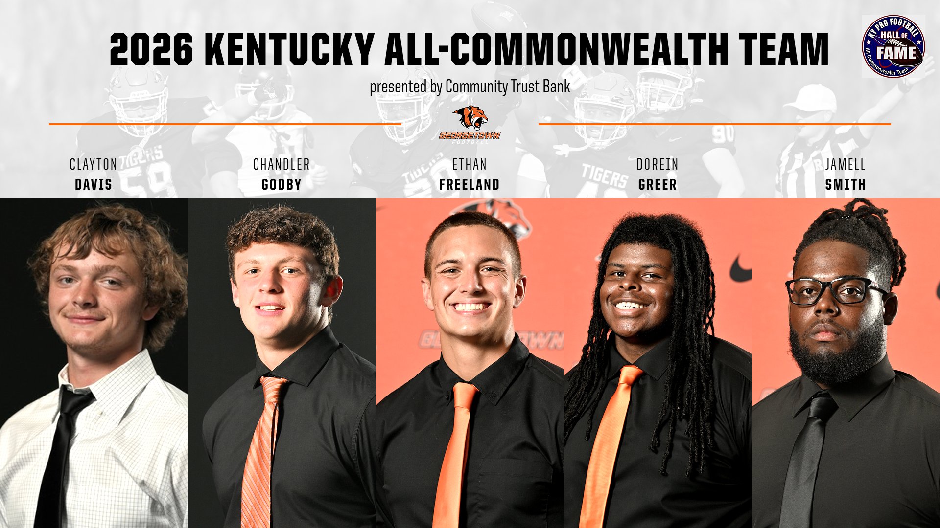 Five Tigers Named to 2026 All-Commonwealth Football Team